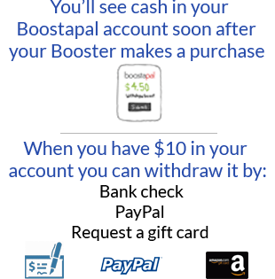 You'll see the cash in your Boostapal account